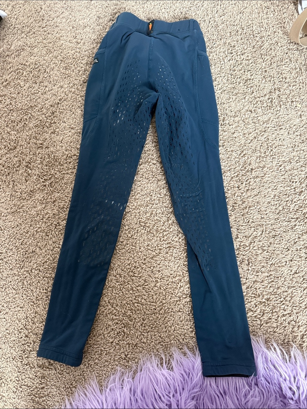 Kerrits Kids Navy Riding Tights with Grip Panels